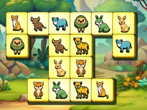 Jogo Reino Animal Mahjong  online