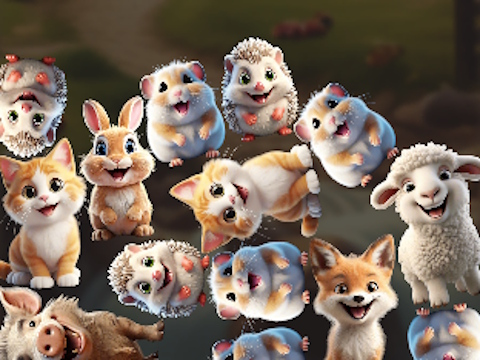 Jogo Mesclar animais 2048!  online