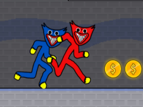 Jogo Dupla de festa huggy stickman  online