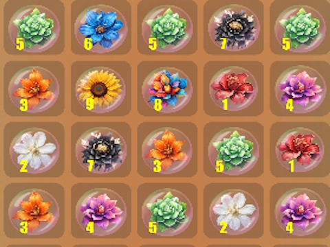 Jogo Flores de quebra -cabeça de dados!  online
