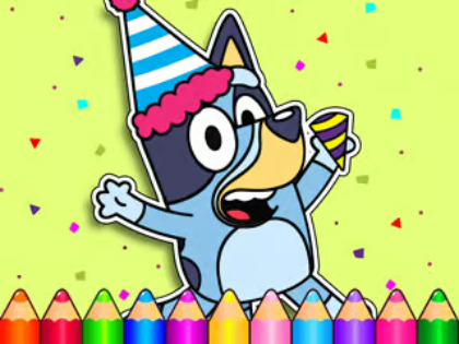 Jogo Livro para colorir: aniversário do Bluyy  online