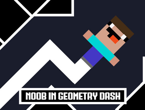 Jogo Noob em traço de geometria  online