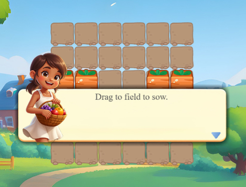 Jogo Colheita de vegetais  online