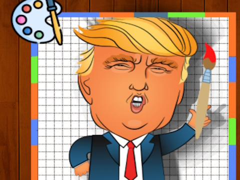 Jogo Tempo para colorir Trump  online