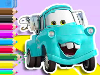 Jogo Livro para colorir: Mater carros  online