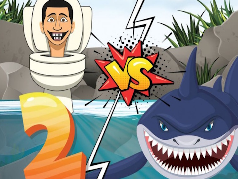 Jogo Tubarão faminto vs skibidi 2  online