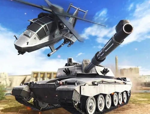 Jogo Estratégia de guerra. Tanques e helicópteros  online