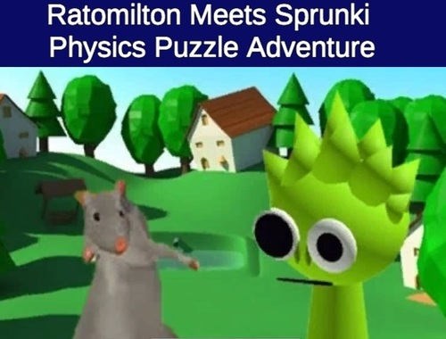 Jogo Rato Milton conhece a aventura de quebra -cabeça de física Sprunki  online
