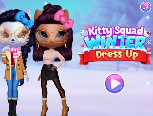 Jogo Vestido de inverno de Kitty Squad  online