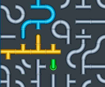 Jogo Conecte o quebra -cabeça de água dos tubos  online