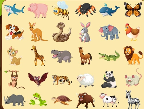 Jogo Descubra animais  online