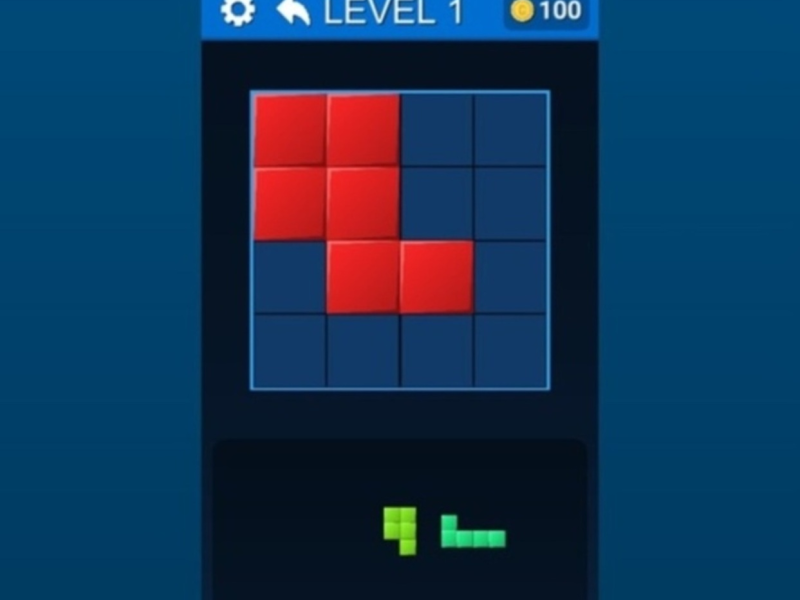 Jogo Bloco de quebra -cabeça preenche completamente  online