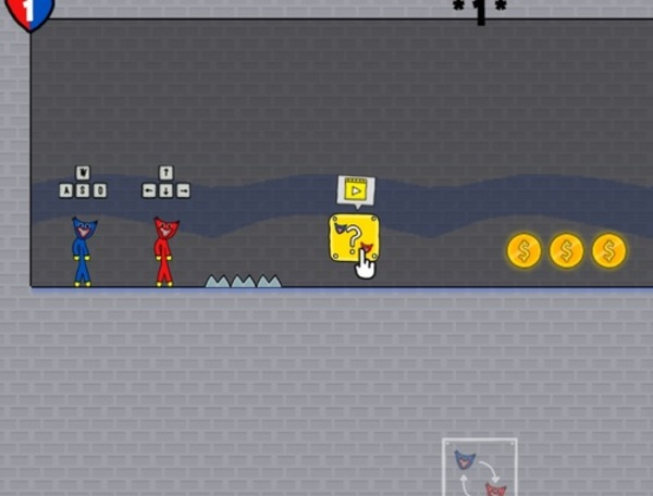 Jogo Dupla de festa huggy stickman  online