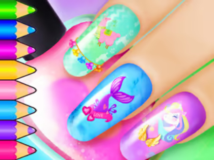 Jogo Livro para colorir: Salão de unhas de unhas  online