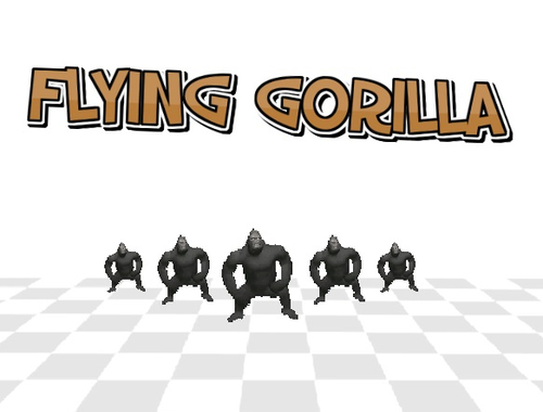 Jogo Gorila Voador 3D  online
