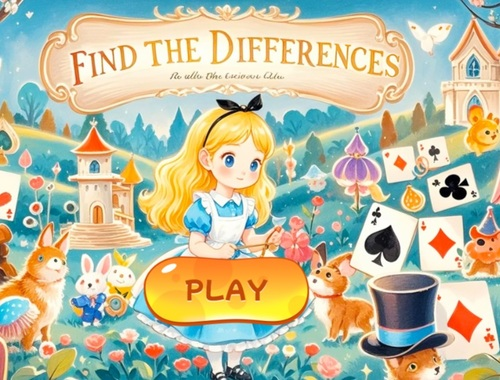 Jogo Encontre as diferenças: Alice no País das Maravilhas  online