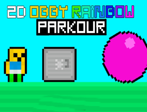Jogo 2d Obby Rainbow Parkour  online