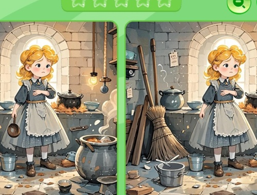 Jogo Encontre as diferenças: Cinderela  online