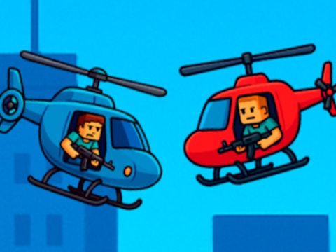 Jogo Helicóptero Battle Steve 2 jogador  online