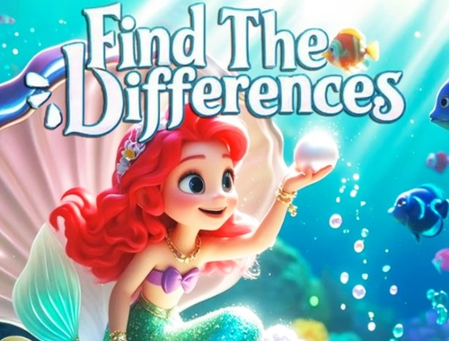 Jogo Encontre as diferenças: Pequena Sereia  online