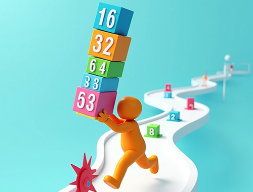 Jogo Cube Stack 2048  online