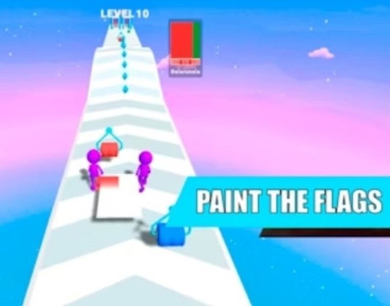 Jogo Pinte as bandeiras  online