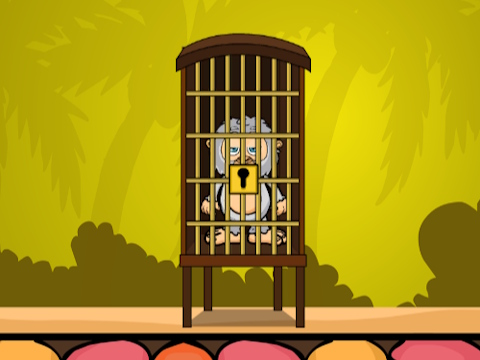 Jogo Resgatar o macaco branco fofo  online