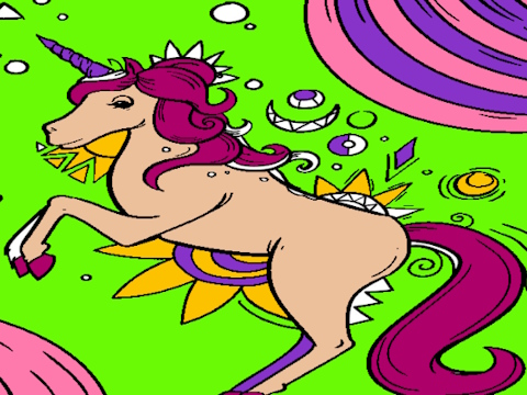 Jogo Páginas para colorir unicórnio mágico  online