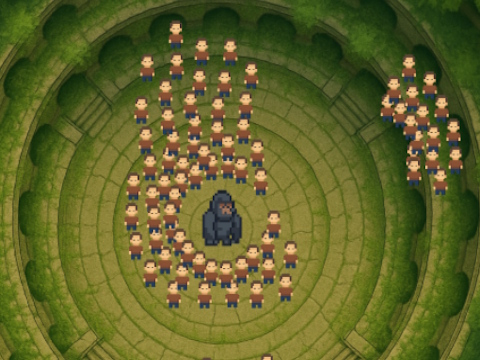 Jogo Humanos vs gorila  online