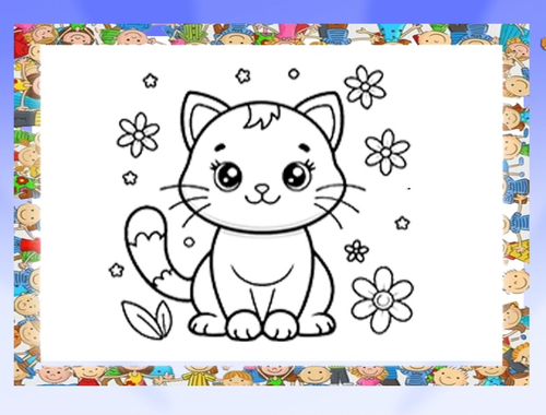 Jogo Bonito Livro para Colorir Gatos  online