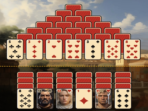 Jogo Pirâmide Solitaire Roma Antiga  online