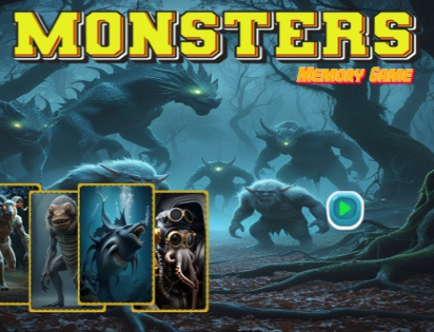 Jogo Jogo de memória de monstros  online