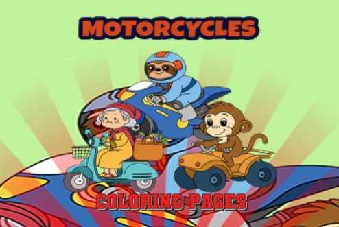 Jogo Páginas para colorir de motocicleta  online