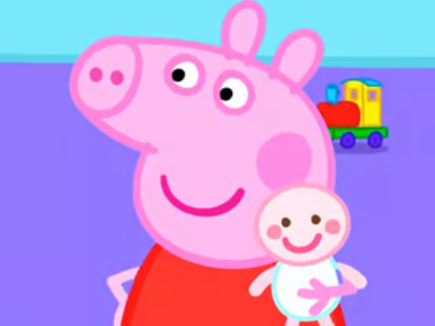 Jogo Quebra -cabeça de quebra -cabeças: peppa porco novo bebê  online