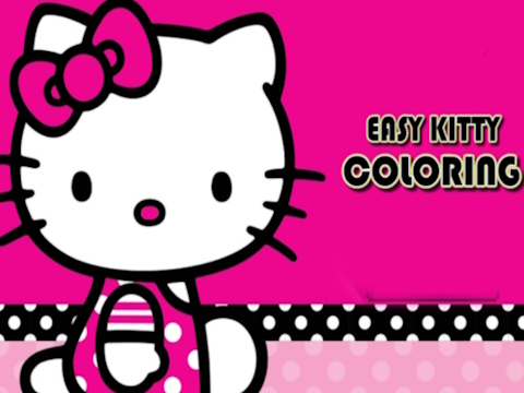 Jogo Kitty fácil para colorir  online