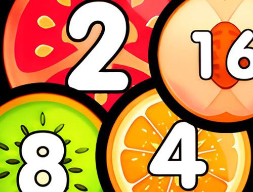 Jogo Merge Balls Shooter 2048 Connect Fruits  online