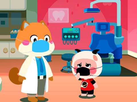 Jogo Cuidar do dentista do bebê panda  online