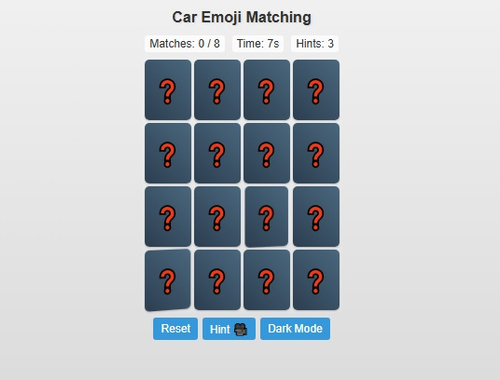 Jogo Combinação de emoji de carro  online