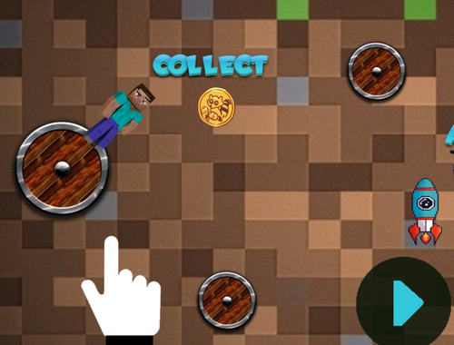 Jogo Mineblock gira e aventura de mosca  online