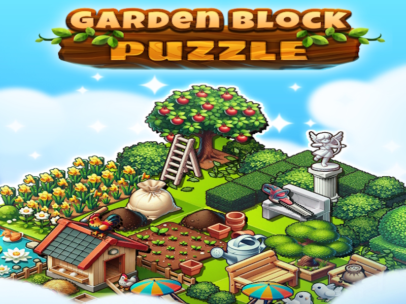 Jogo Quebra -cabeça do bloco de jardim online