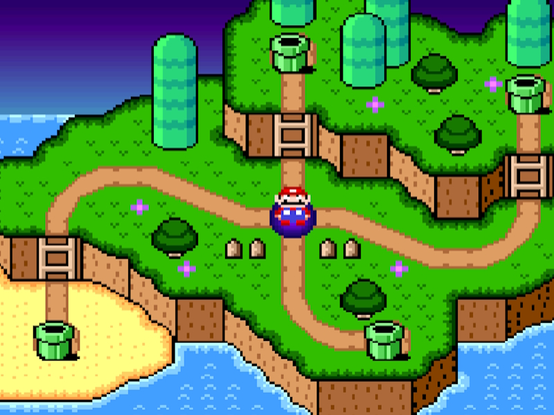 Jogo Super Mario World Legend of the Four Keys online