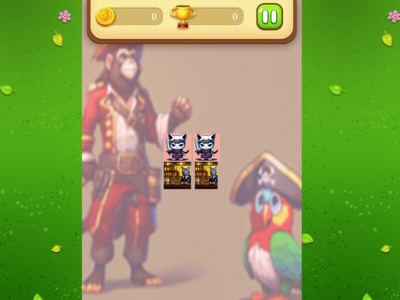 Jogo Combinação de memória de gatos piratas online