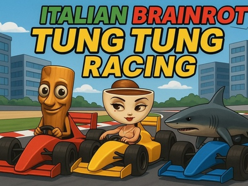 Jogo Italiano Brainrot Tung Tung Racing online