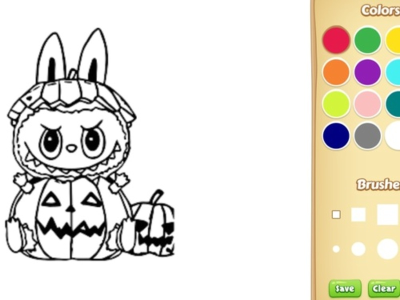 Jogo Halloween Labubu Coloring & Drawing Game online