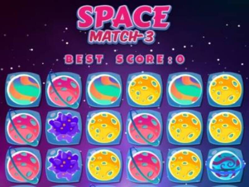 Jogo Match3 do espaço online