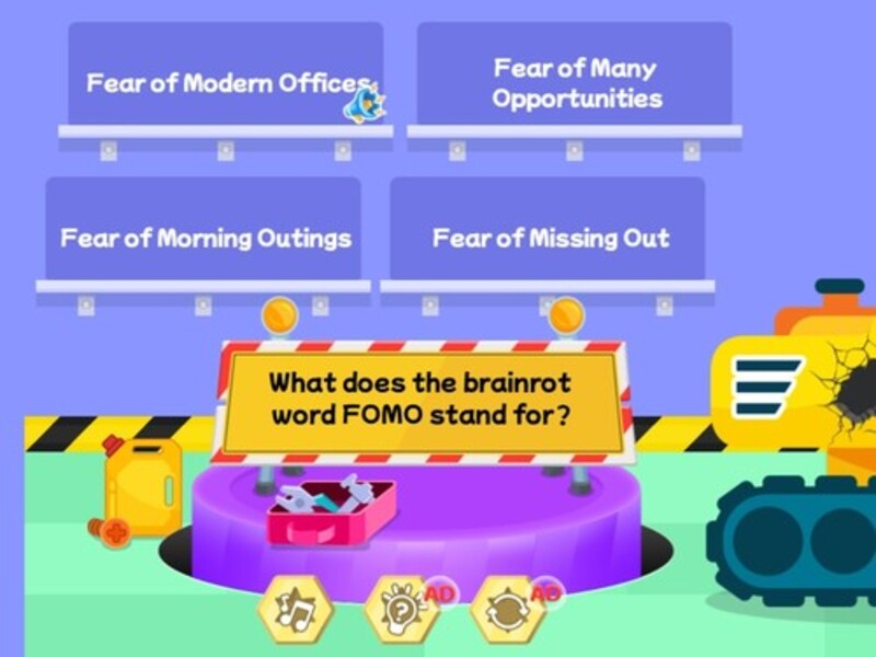 Jogo Questionário para crianças: Brainrot Words Quiz online