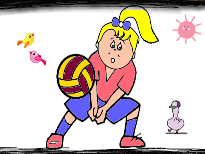 Jogo Coloração divertida de vôlei online
