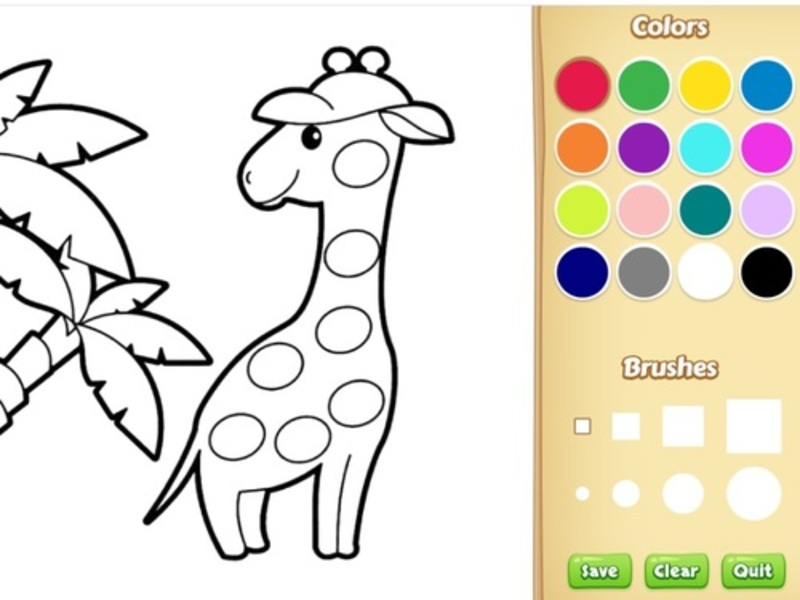 Jogo Livro de colorir animal fácil para crianças online