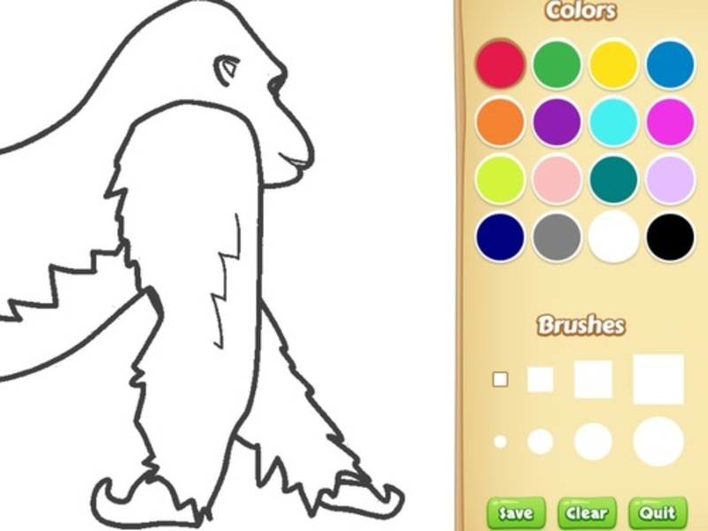 Jogo Livro de colorir gorila para crianças online