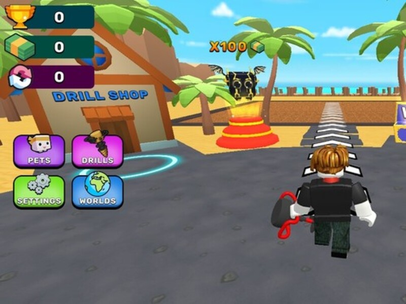 Jogo Obby: cavar para o centro da terra online